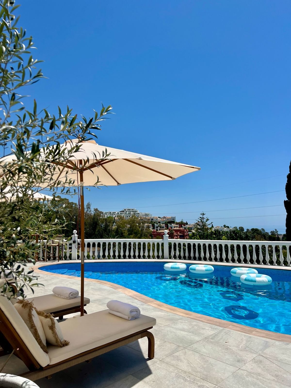 Pool with sea view
